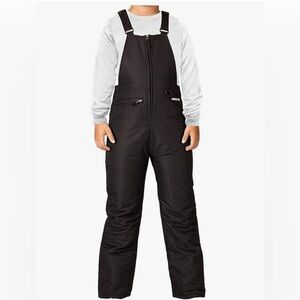 Boys Girls ARCTIX KIDS Insulated Snow Bib Overalls Black Medium M 10/12